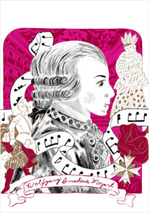 a portrait of Wolfgang Amadeus Mozart