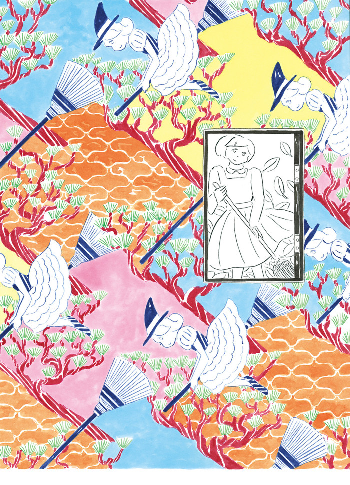 花と生活#18松とほうき